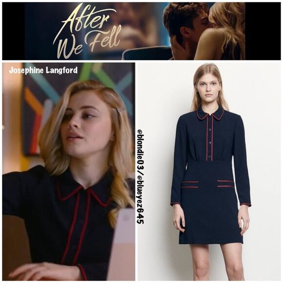 Sandro Textured Dress With Braid Trims 38/US 6 - Picture 1 of 5